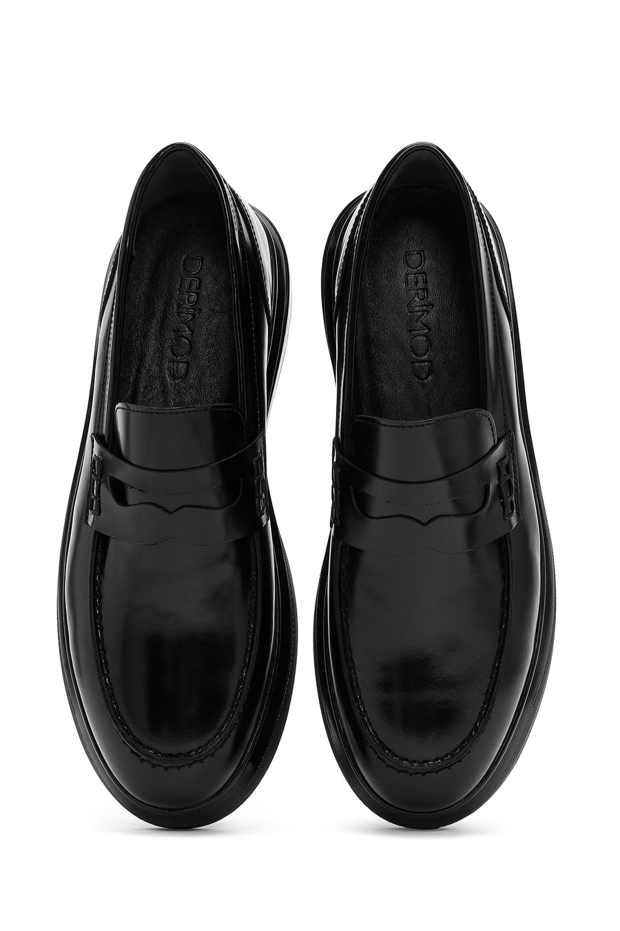 Men's Black Leather Casual Loafer