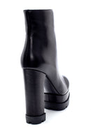 Women's Leather Platform Heeled Boots | Derimod