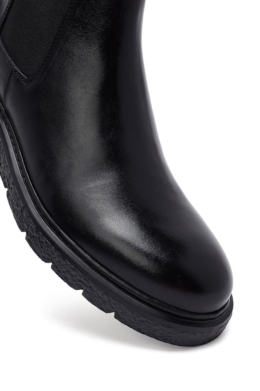 Male Black Leather Chelsea Boots