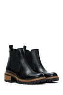 Woman Black Leather Chelsea Boots | Derimod