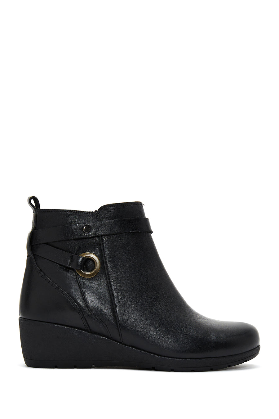 Women's Leather Wedge Heel Boots 22WFD412618 | Derimod