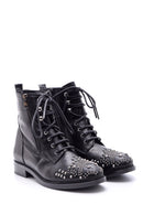Women's Studded Detailed Leather Boots | Derimod