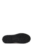 Men's Black Lace-Up Thick-Soled Leather Casual Boot | Derimod