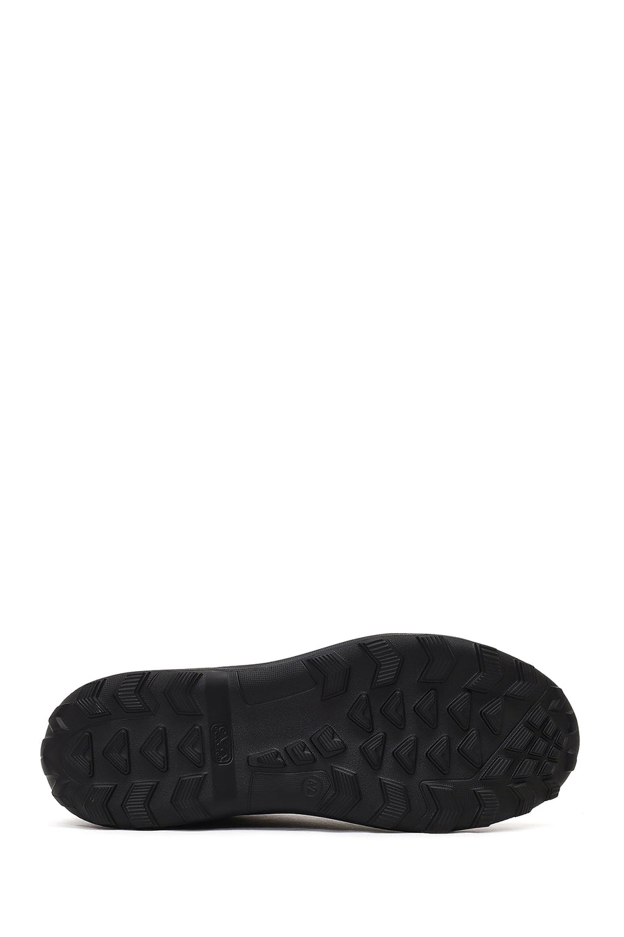 Men's Black Lace-Up Thick-Soled Leather Casual Boot