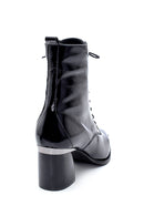 Women's Leather Patent Leather Heeled Boots | Derimod