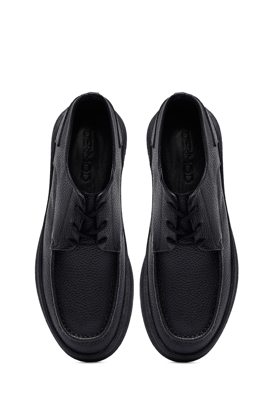 Men's Black Lace Up Leather Casual Shoes