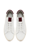 Women's White Lace-Up Leather Sneaker | Derimod