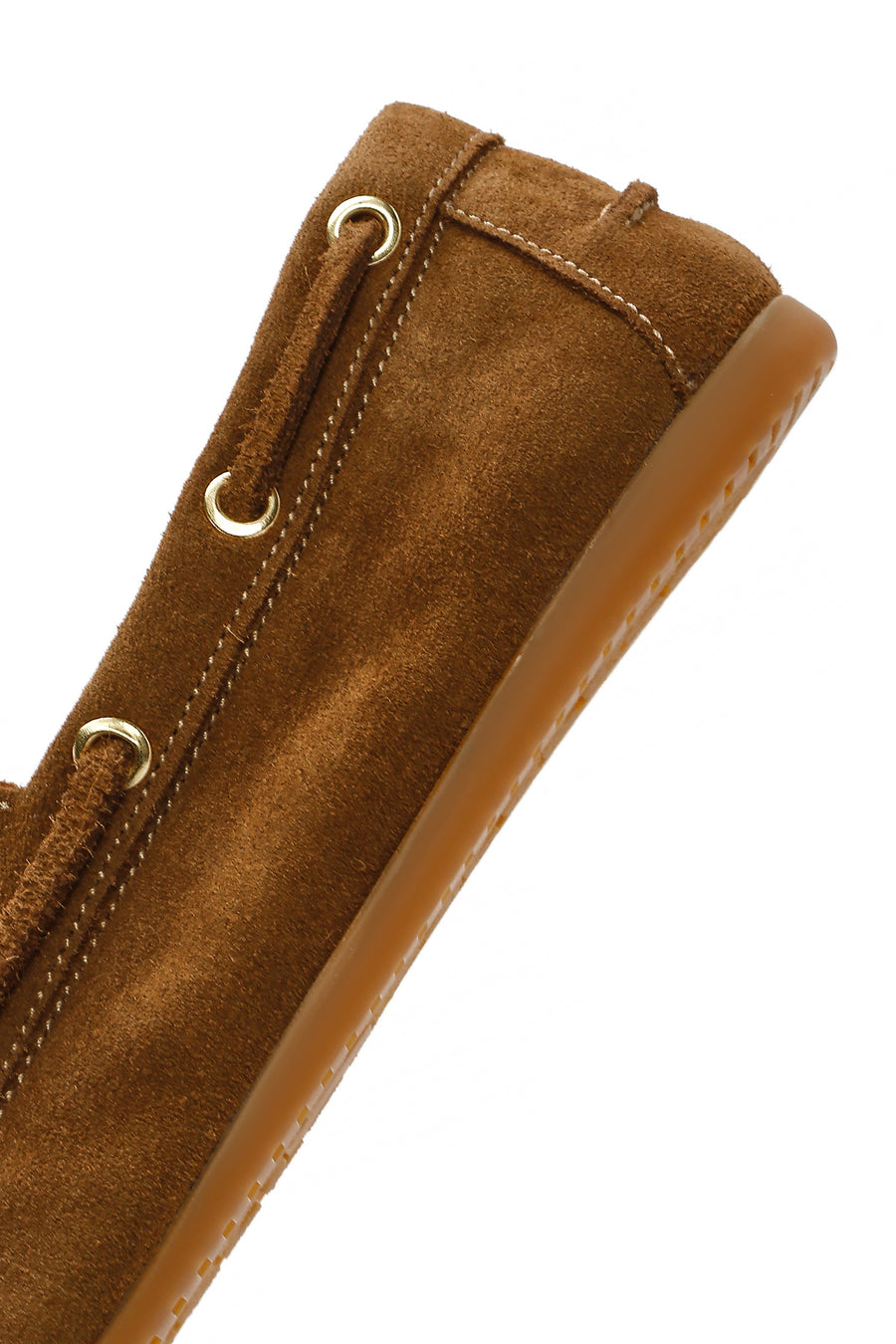 Women's Tan Lace-up Suede Leather Shoes