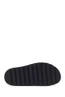 Men's Brown Patterned Leather Slippers | Derimod