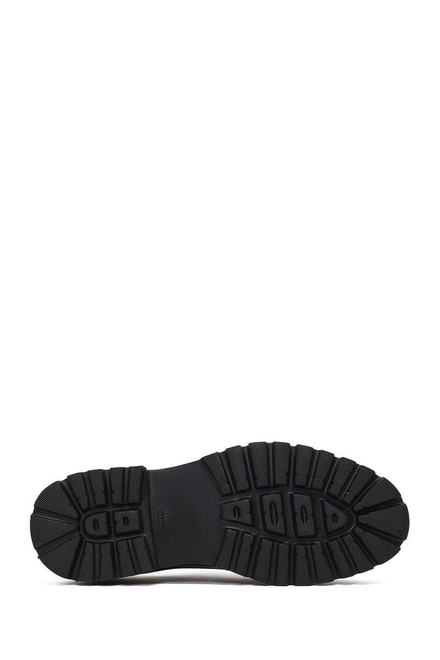 Men's Black Lace-Up Thick-Soled Leather Casual Shoe