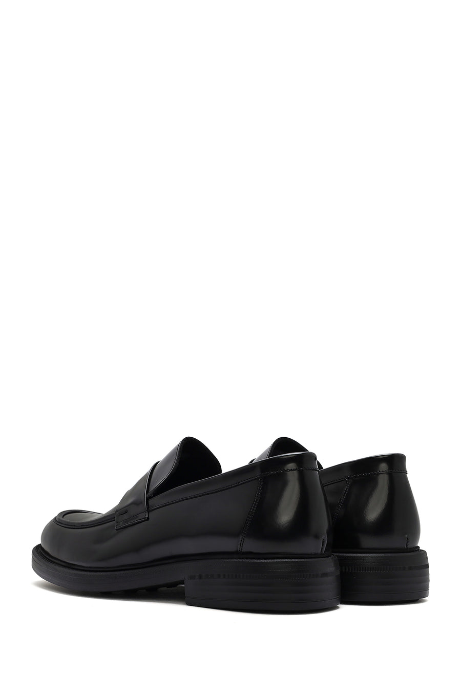 Men's Black Leather Casual Loafer