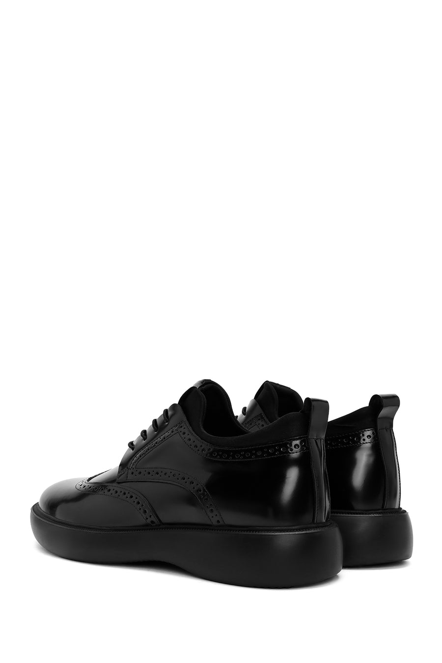 Men's Black Lace Up Leather Casual Shoes