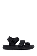 Men's Black Fabric Sandals | Derimod