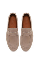 Male Beige Nubuck Leather Loafer | Derimod