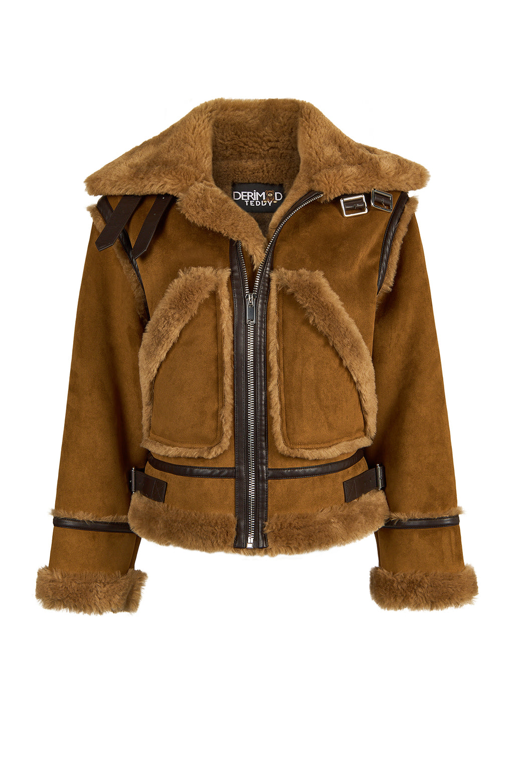 Stokholm Kadın Camel Oversize Teddy Mont