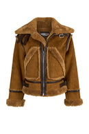 Stokholm Kadın Camel Oversize Teddy Mont | Derimod