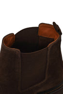 Male Brown Suede Casual Chelsea Boots | Derimod