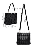 Women's Black Long Strap Knitted Shoulder Bag | Derimod