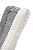 Men's Gray Lace-up Suede Leather Casual Shoes | Derimod