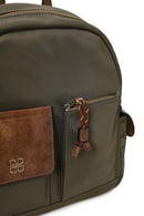 Woman Green Fabric Backpack | Derimod