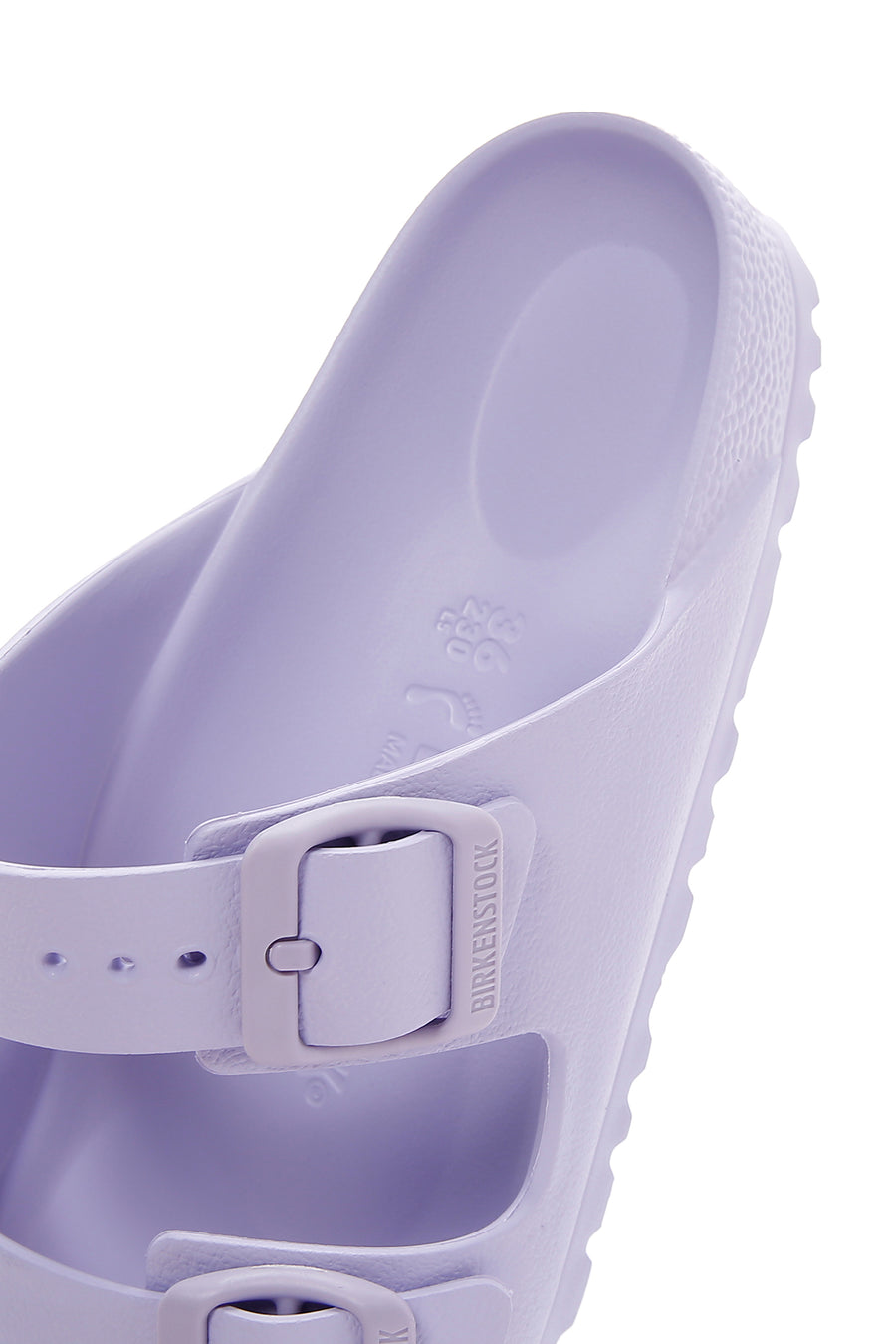 Birkenstock Kadın Mor Deri Çift Tokalı Arizona Eva Düz Terlik
