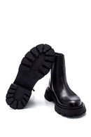 Women's Leather Matte Zipper Boots | Derimod