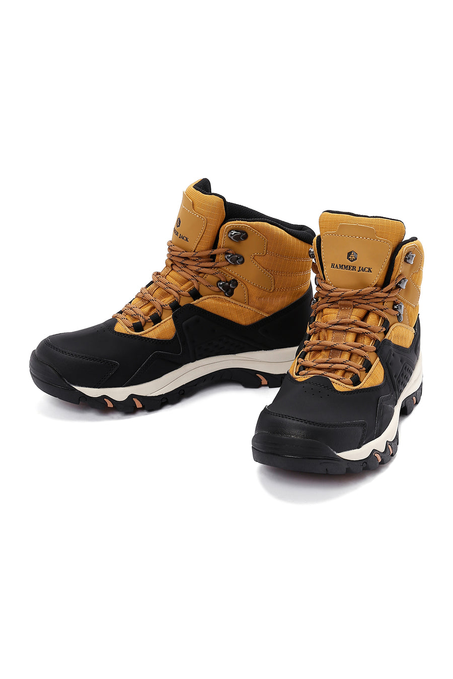 Hammer Jack Men's Black-Yellow Vader Waterproof Outdoor Boots