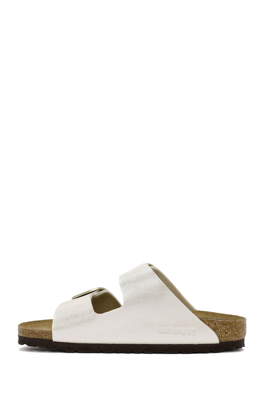 Birkenstock Kadın Beyaz Arizona Big Buckle Bf Graceful Çift Bantlı Metalik Terlik