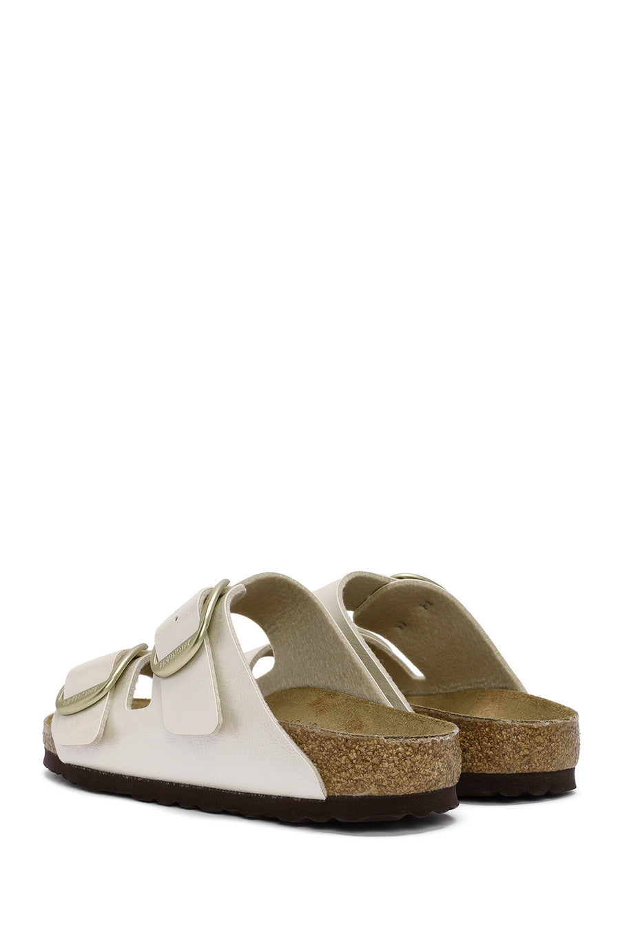 Birkenstock Kadın Beyaz Arizona Big Buckle Bf Graceful Çift Bantlı Metalik Terlik