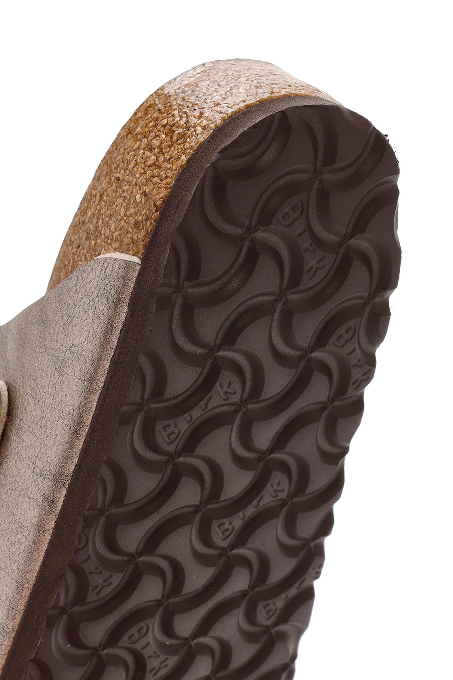 Birkenstock Women's Mink Arizona Bf Double Buckle Metallic Slippers