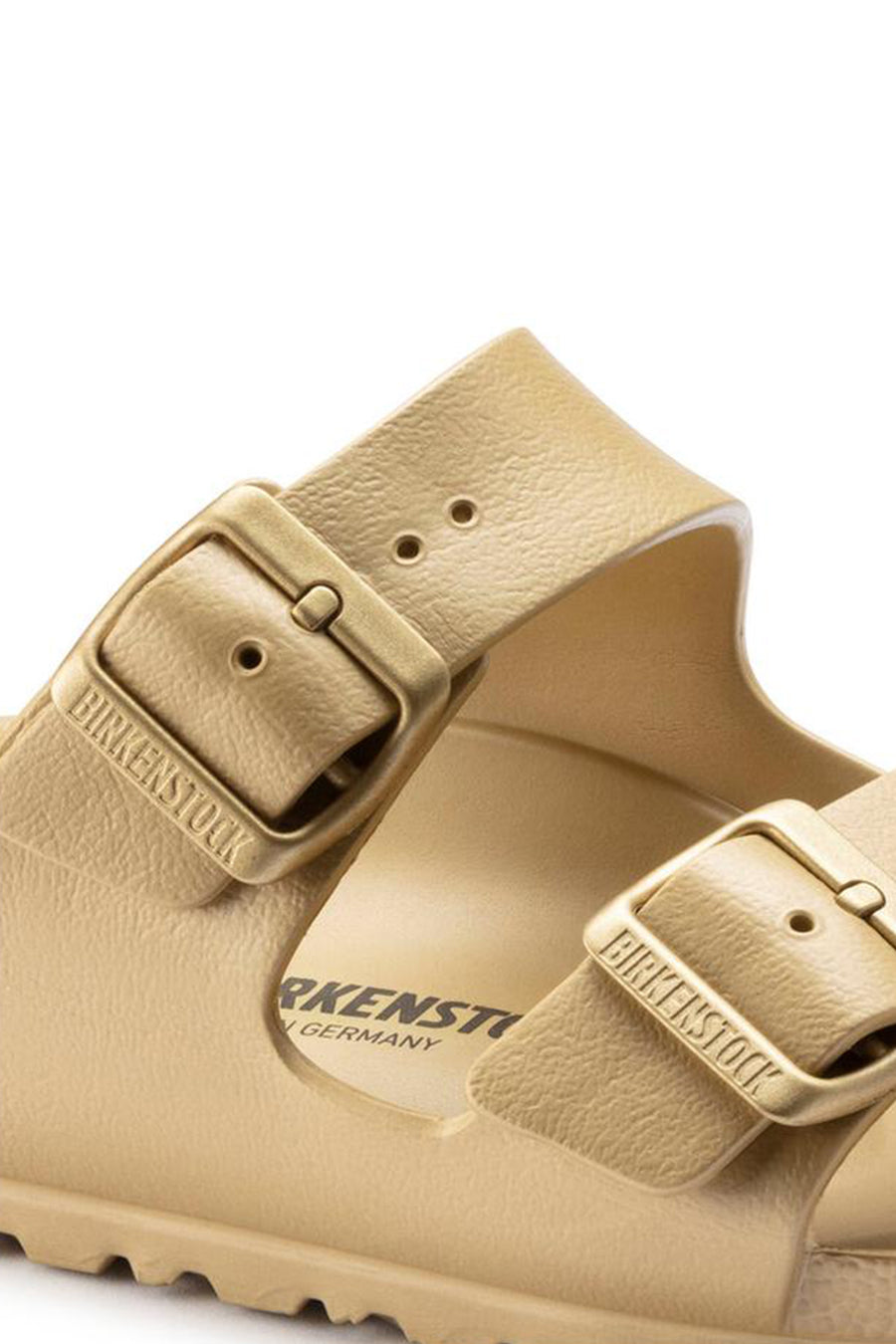 Birkenstock Kadın Altın Arizona Eva Glamour Çift Bantlı Metalik Terlik