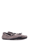 Gray Women's Leather Loafer | Derimod