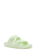 Birkenstock Women's Green Arizona Eva Double Buckle Slippers | Derimod