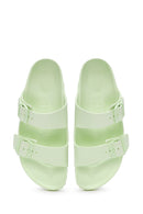 Birkenstock Women's Green Arizona Eva Double Buckle Slippers | Derimod