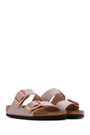 Birkenstock Kadın Bakır Deri Arizona BB Metallic Tokalı Terlik | Derimod