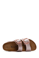 Birkenstock Kadın Bakır Deri Arizona BB Metallic Tokalı Terlik | Derimod