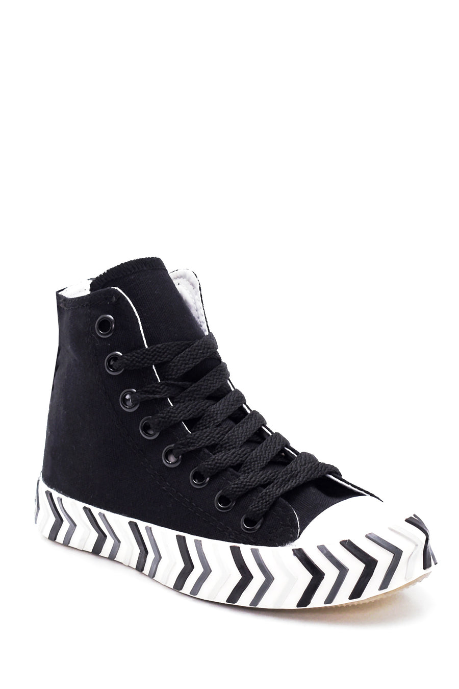 Women's Black High Top Sneaker