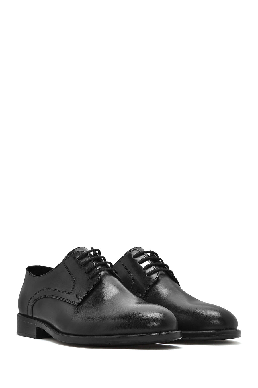 Men's Black Laced Leather Classic Shoes