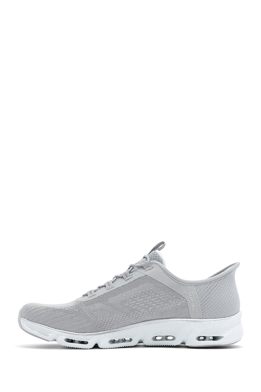 Skechers Kadın Gri Glide Step Gratify Bağcıklı Kumaş Sneaker