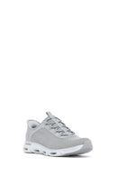 Skechers Kadın Gri Glide Step Gratify Bağcıklı Kumaş Sneaker | Derimod