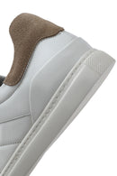 Erkek Beyaz Bağcıklı Deri Sneaker | Derimod