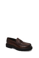 Erkek Kahverengi Deri Casual Loafer | Derimod