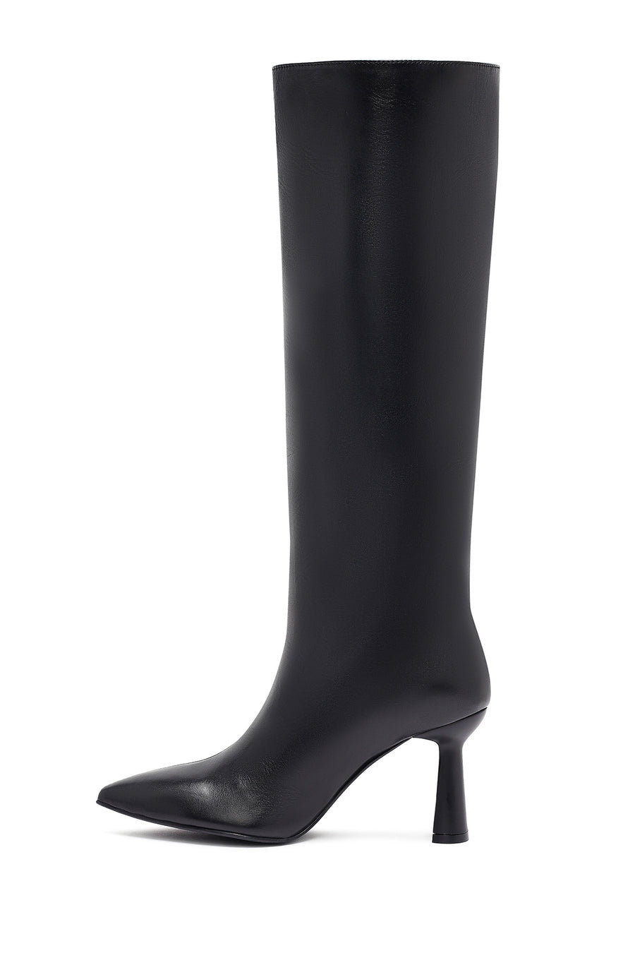 Woman Black Heels Leather Boot