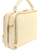 Women's Cream Long Strap Straw Handle Bag | Derimod
