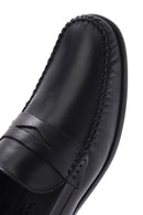 Men's Black Leather Casual Loafer | Derimod
