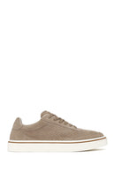 Erkek Bej Bağcıklı Süet Deri Sneaker | Derimod