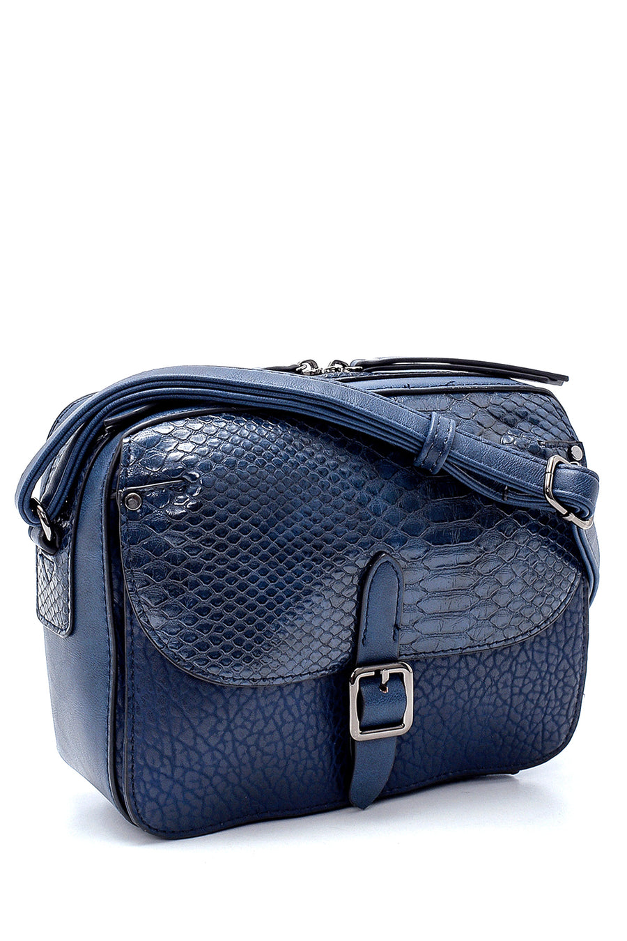 Women's Snakeskin Pattern Detailed Shoulder Bag