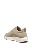 Geox Erkek Bej U Xtors A - Suede Bağcıklı Süet Deri Sneaker | Derimod
