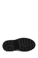 Women's Black Buckle Detailed Leather Chelsea Boots | Derimod