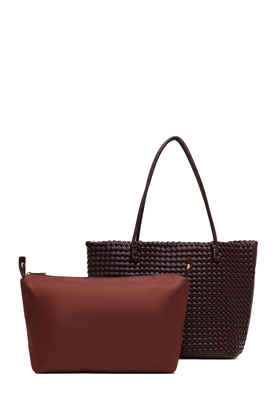 Woman Brown Braided Shoulder Bag